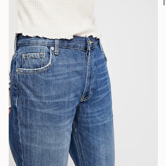 NWT Free People Women’s 25 Maggie Mid Rise Straight - Leg Jeans sequ… - Picture 3 of 3